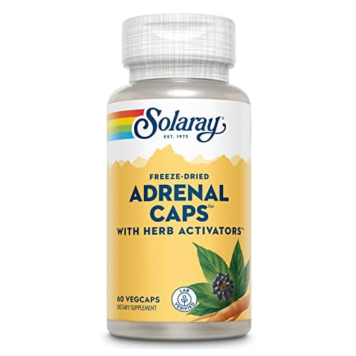 SOLARAY Adrenal Caps, Freeze-Dried - Wellness Support Adrenal Cocktail with Herb Activators Eleuthero, Gotu Kola, Licorice and Clove - Lab Verified, 60-Day Guarantee - 30 Servings, 60 VegCaps