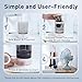 Electric Makeup Brush Cleaner - 12000 RPM Makeup Brush Cleaning Machine, IP65 Waterproof Automatic Makeup Brush Cleaner with Cleaning Solution, for Makeup Sponges and Brushes(White)