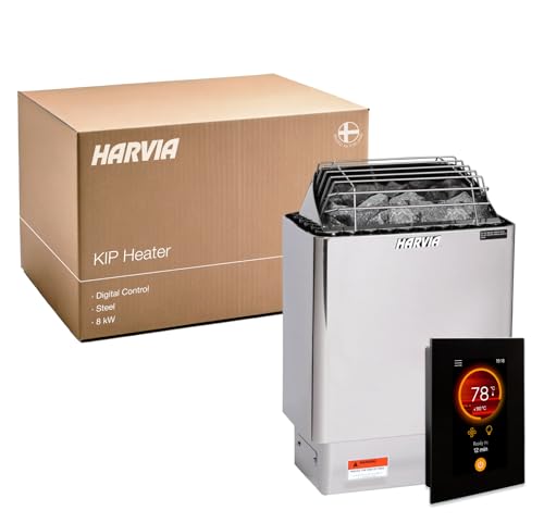 Comparison: Best 8Kw Stove 6 Harvia KIP Sauna Heater, Wall Mounted Electric Sauna Stove, Stainless Steel 220v Heater with Sauna Stones Included, Large Stone Cavity for Maximum Heat Release (8kW - Digital Controls)