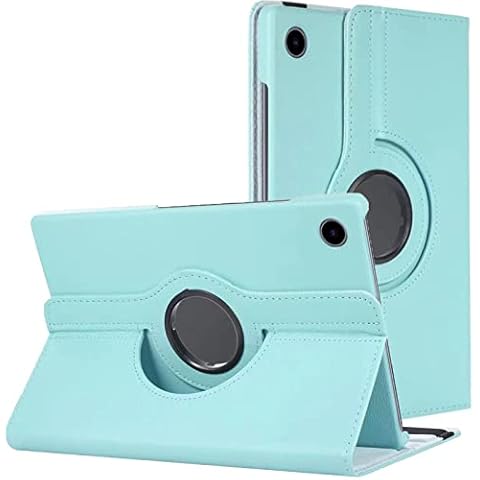 360 Rotate Case for Samsung Galaxy Tab A8 10.5 (2021) X200 X205 Leather Stand Cover (Aqua) Cover