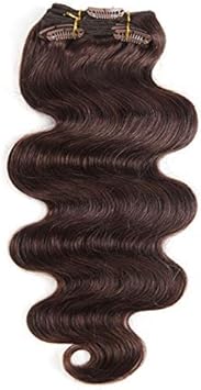 Topuhair Body Wave Clips Cheveux Humain Remy Cheveux Clips Tissage Cheveux  Femme Noir Cheveux Humain Brésil (30 cm, Brown) : Amazon.fr: Beauté et  Parfum