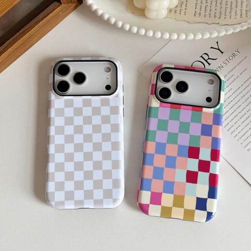 Longlayss Compatible for iPhone 17 Pro Case Cute Colorful Checkered by Longlayss - Used condition - Image 8