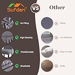Sufdari Dining Chair Covers,Kitchen Cover,Parsons Slipcover,Spandex Protectors for Room Stretch Chairs Cover Set of 4 -Gray - Image 4