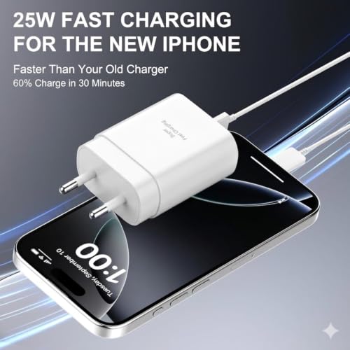 Image of Scalebee Original 25W USB Type C Travel Charger Adapter | Super Fast Charging, Samsung Series Compatible, iPhone 17 16 15 14 13 12 Compatible, Type-C Device Compatible