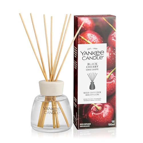 Yankee Candle Reed Diffuser | Black Cherry | for Small to Medium Spaces | Up to 10 Weeks of Fragrance