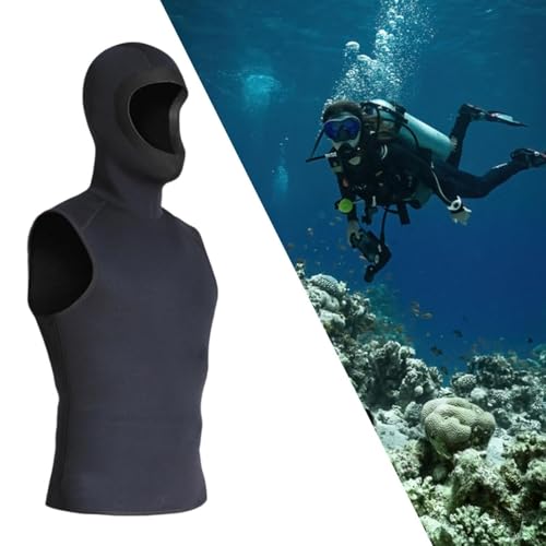 Chaleco de neopreno con capucha de 3mm para buceo, térmico para canotaje y surf miniatura 5