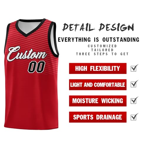 Custom Basketball Jersey Uniform Athletic Hip Hop Shirt Personalized Print Name Number for Men Youth