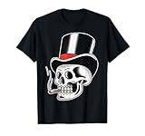 Top Hat Skull Gentleman Magician Traditional Tattoo Flash T-Shirt