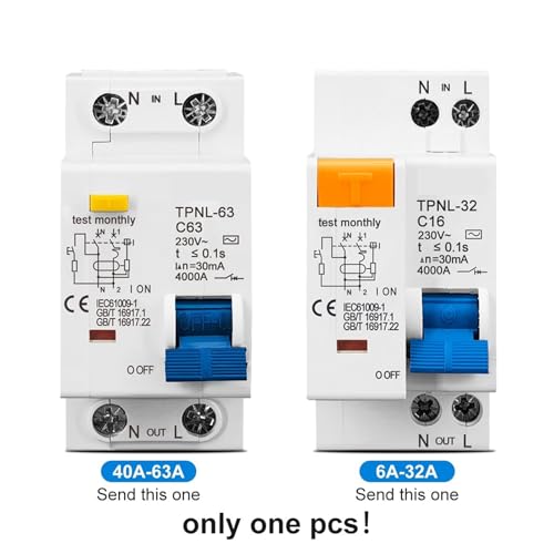 Disyuntor residual 1P+N que previene cortocircuitos eléctricos 2