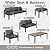 ADRERIC Patio Furniture Set 9 Seats and Coffee Table, 7 Pieces Patio Conversation Set with Thick Cushion, Ottomans, Deluxe Aluminum Modern Outside Sectional for Porch, Balcony, Deck, Yard, Dark Gray
