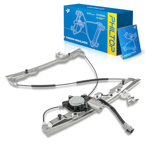 Image of PHILTOP Front Left Driver Side Power Window Regulator and Motor Assembly Compatible with 2004-2009 Nissan Quest Replaces 748-918,6 Pins
