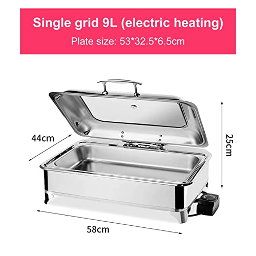 Foto von 9L Elektrischer Buffetwärmer, Chafing Dish Buffet mit Heizplatte, Elektrischer Buffetwärmer für Buffet-Speisenwärmer, Buffetserver(Size:one grid)