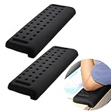 Handballenauflage Tastatur,2 Stück L-förmige Schreibtisch EdgeRest,Gepolstert Memory-Schaum Plam & Handgelenk & Unterarm & Ellbogen Komfort Unterstützung,Handauflage für Büro,Computer,Laptop,Mac