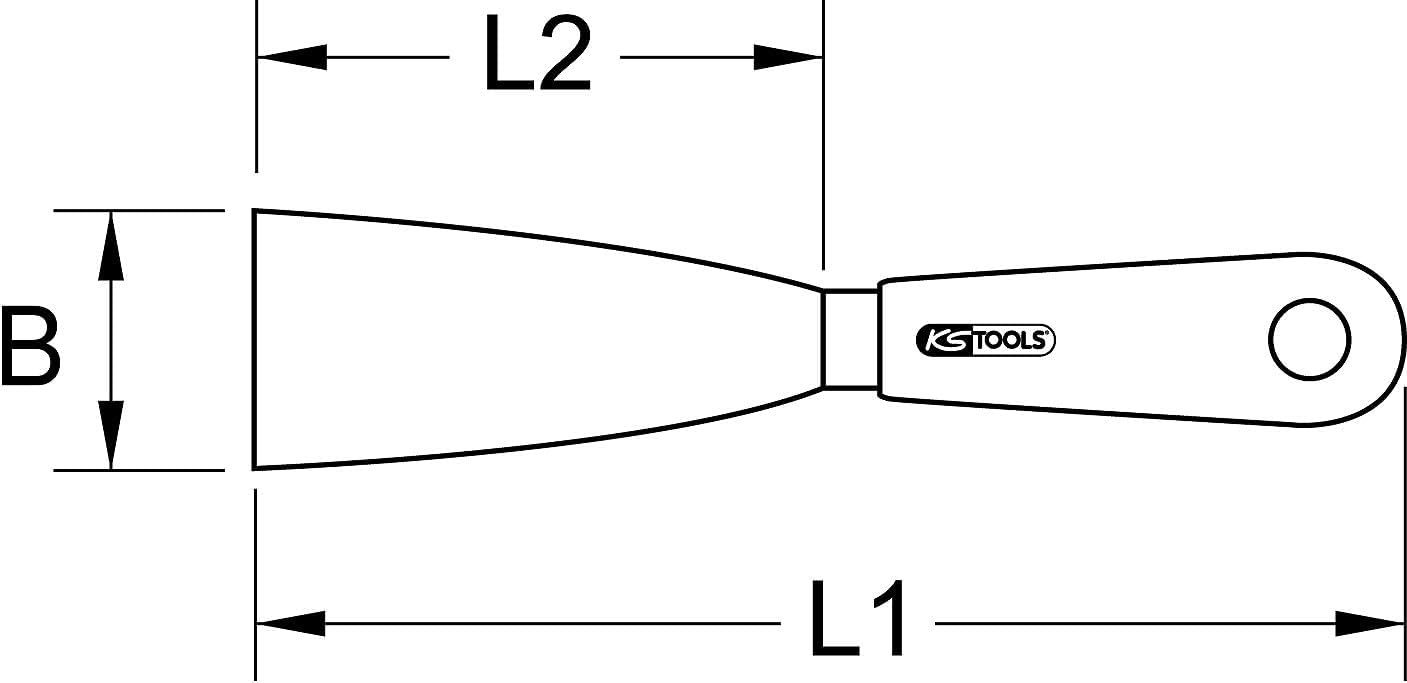 KS Tools 962.0303 BERYLLIUMplus Scraper flexible 40 mm