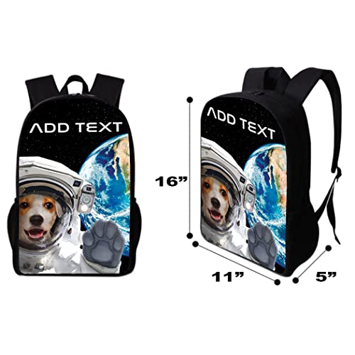 Personalized Backpack 16" Inch - Dog in Space4