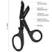 Swiss Safe EMT Trauma Shears, Heavy Duty Bandage Scissors, Military-Grade, for Emergency Trauma Kits, Black, 7.5 inch