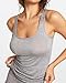 SOULVOR Women's Natrelax Pajamas Tops Sleeveless Modal Ribbed Tank Fitted T-Shirt Sleep Comfort Sleepwear Lounge Shirt Moon Heather Grey - Semi Sheer X-Large