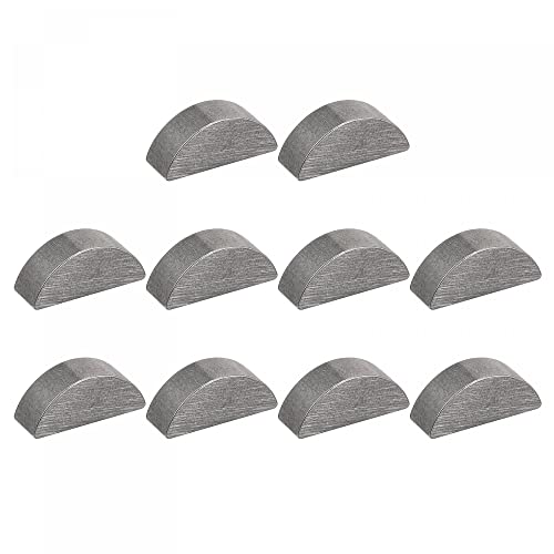 uxcell Woodruff Keys, 10pcs Steel 5mm Width x 6.5mm Height x 16mm Diameter Semicircle Keys