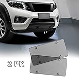 VaygWay Smoked License Plate Cover – Unbreakable Flat License Plate Shield - 2 Pack Novelty License Plate – Tinted Smoke Flat Covers