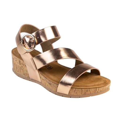 CHATTAWAK Femme 18HLILOUROSEGOLD41 Sandale à Talon, Rose Gold, 41 EU