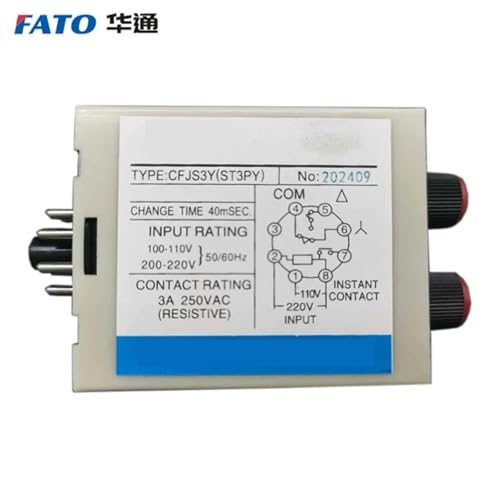 Relé temporizador eléctrico con doble ciclo on-off de 0.5 a 60S 4