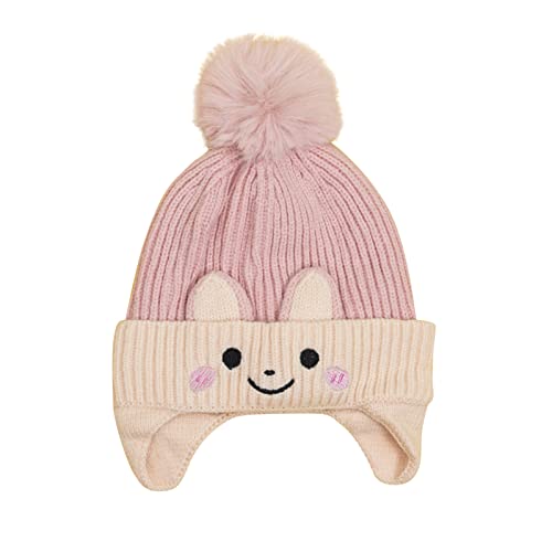 Chapéu de inverno para bebês chapéus de gorro de desenho animado menina menino gorro de pompom para