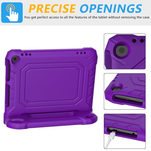 Image of DJ&RPPQ 8in Tablet Case for Kids, Shockproof Kid-Proof Cover for 8 inch Tablet- Purple