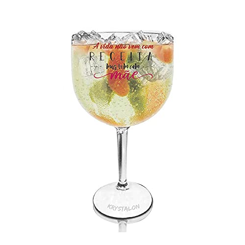 Taça Gin Acrílico Personalizada para Dia das Mães - Receita