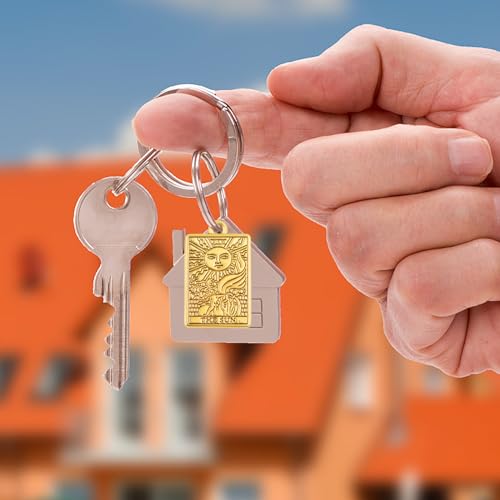 JMKTOOL 24 peças pingentes de tarô dourado antigo liga retângulo roda da fortuna sol boa sorte amule