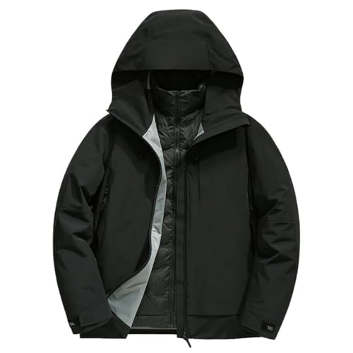 Manteau en duvet amovible coupe-vent pour homme contre le froid