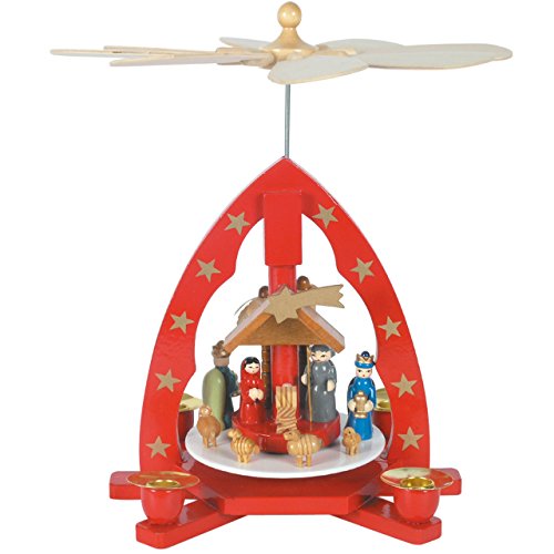 Weihnachts-Pyramide Krippe, HL. Familie und HL. DREI Könige, H: 25...