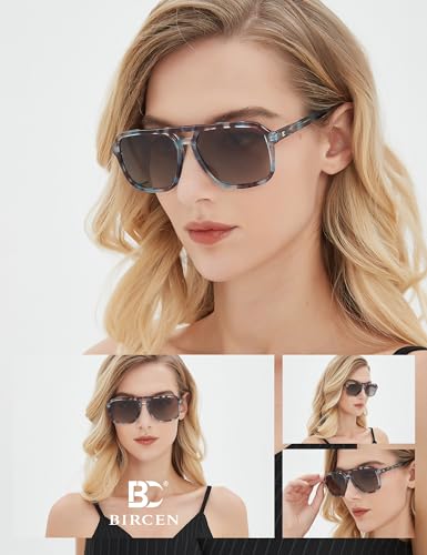 BIRCEN Womens Polarized Sunglasses for Trip: Trendy Acetate Sunglasses UV400 Protection Shades for Driving Beach Travel — view 2