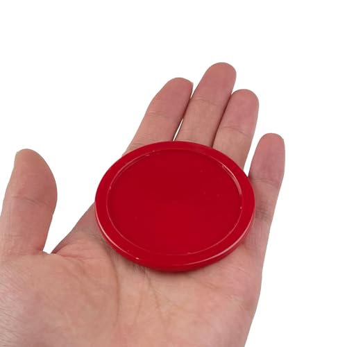 Kasteco 12 Pack 2.5 Inch Air Hockey Pucks for Small Size Table (Red, 64x4 mm) - Thumbnail 3
