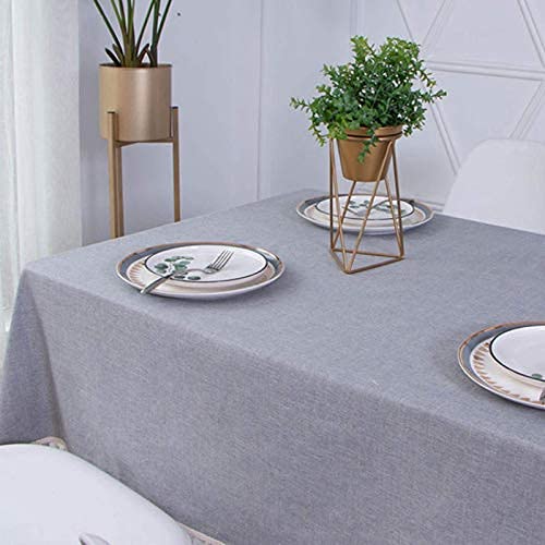 Nappe en rouleau gris coton lin à franges pour table de salon - 4