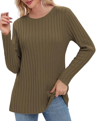 Image of Urban CoCo Women's Lightweight Crewneck Pullover Sweaters Long Sleeve Fall Knitted Sweater Tops