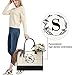 BeeGreen Personalized-Gifts-for-Women-Friend Canvas Tote Bag Embroidery Initial Monogram Bag, Large Birthday Gifts Leather Handles for Mother Teacher Sister M