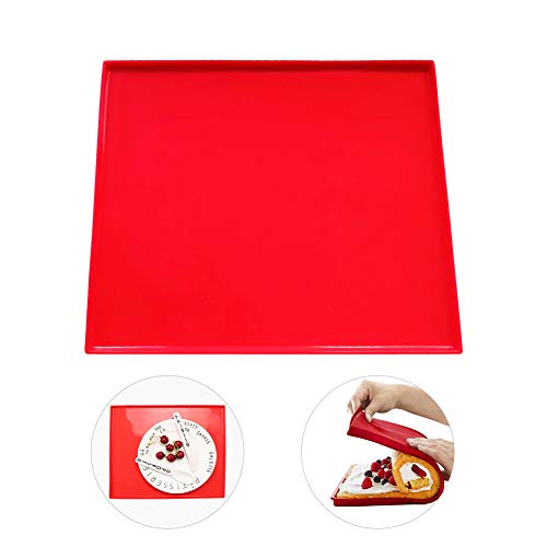 hangnuo pâtisseries Swiss Roll feuille de cuisson anti-adhésive en silicone 31,5 x 26,9 x 0,9 cm Rouge thumbnail