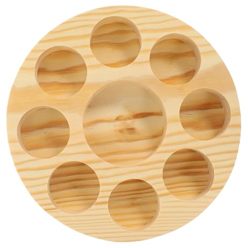 NIYANGLE Organizador de Botellas para Aceites Esenciales Compartimentos Redondo Soporte para Botellas de Aceite de Uñas Caja Organizadora para Salón y Hogar