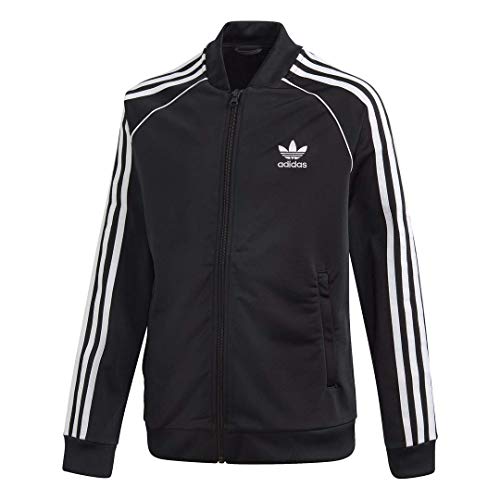 adidas Originals Unissex-Youth SST Track Top, Preto/branco., G