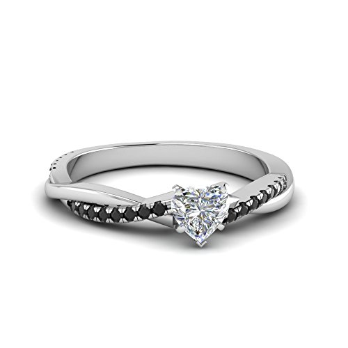 Image of 55Carat Choose Your Gemstone 925 Sterling Silver Infinity Twist Ring Crystal Heart Shape Side Stone Wedding Valentine Wear Promise Ring with Pave Setting for Women Size US 4 to 12