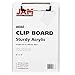 JAM PAPER Small Plastic Memo Clipboards with Low Profile Metal Clip - Mini (6 x 9) - Clear - Clip Board Sold Individually