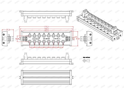 Bloc multiprise CC banane 2x8 répartiteur d'énergie stable