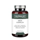 Vitaminas Testo Hombre - Potencia 4:1 Maca 500mg - Ginseng + Ginkgo Biloba + Tribulus Terrestris, L-Arginina - 90 Cápsulas Men Complex Nutralie