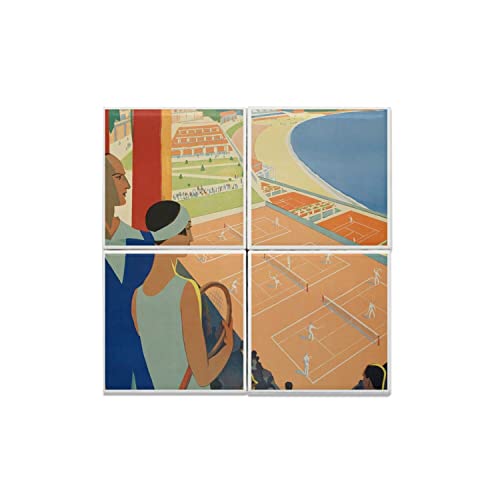 Carreaux Céramique Décoratifs Monte Carlo - Tableau Mural Prestige Art Déco 40x40 cm Vintage