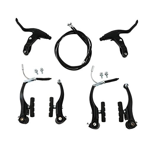 SURIEEN Fahrrad Bremsen Komplett Set mit Bremshebel, Fahrradbremsen Set, Vordere und Hintere MTB Handbremse, Fahrradersatzteile für Mountainbikes und Rennräder