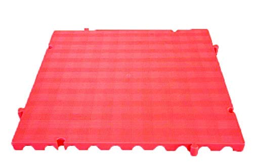 Náyade® Block Losa Tarima desmontable 50x50x2,5 cm. Apto uso alimentario. Sin orificio. *4 Uds. *1m2. Color rojo