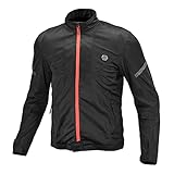 [KOMINE] バイク用 ジャケット JK-1623 プロテクトフルメッシュジャケット ネオ 07-1623 メンズ ブラックレッド 2XL