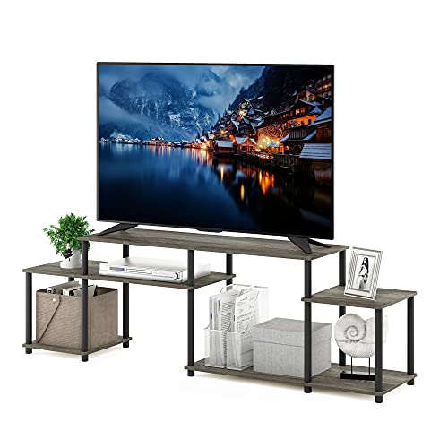 Image of Furinno Turn-N-Tube Handel Stand for TV up to 55 Inch, French Oak