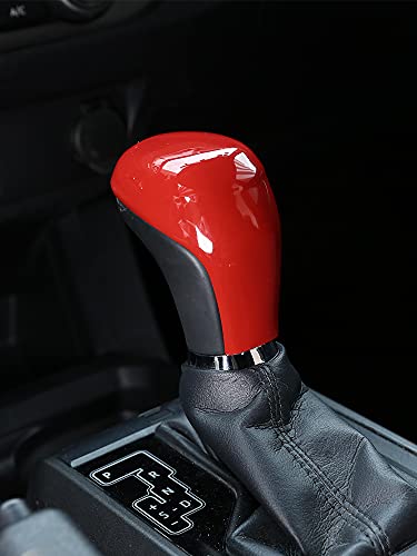 Tongsheng Abs Car Gear Shift Knob Head Cover Trim Stickers For Toyota Hilux Tacoma 2016-2022 Pudora 2017-2020 Land Cruiser 2016 Highlander 2014-2017(Red) #TOP5