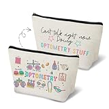 MKGRXZCW Optometry Gifts, Doctor Nurse Makeup Bag for Purse, Ophthalmology Gifts Cosmetic Bag Travel Toiletry Bag for Women, Eye Optometrist Gifts Zipper Makeup Pouch
